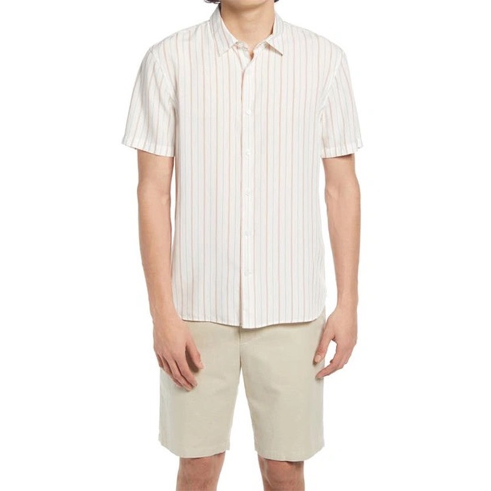 Vince Short Sleeve Button Shirt In Mojave Sunset Sz M